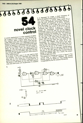 novel clock control