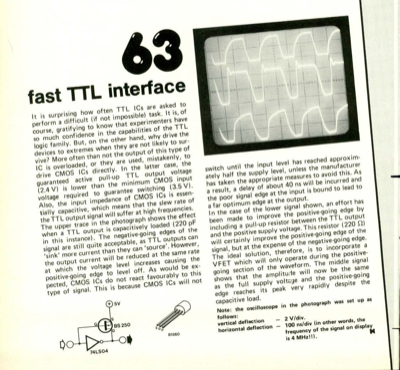 fast TTL interface