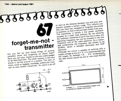 forget-me-not transmitter