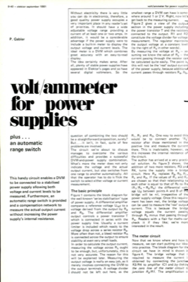 volt-ammeter for power supplies