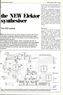 new synthesiser VCO module