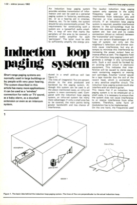 Induction loop paging system