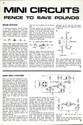 Diode dimmer & Open door reminder