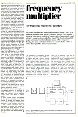 Frequency multiplier - low frequency module for counters