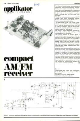 Compact AM/FM receiver (applikator)