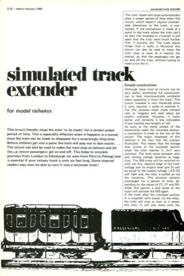 Simulated track extender - for model railways