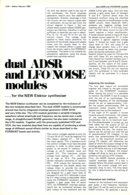 Dual ADSR and LEO/NOISE modules - for the NEW Elektor synthesiser