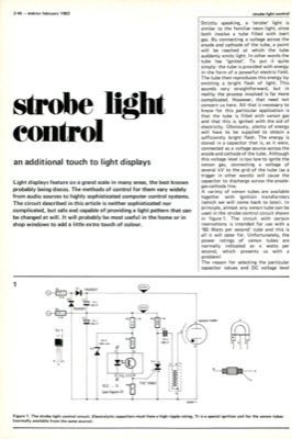 Strobe light control - an additional touch to light displays