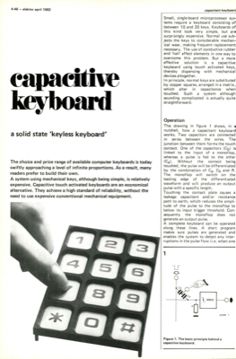 Capacitive keyboard - a solid state 'keyless keyboard'