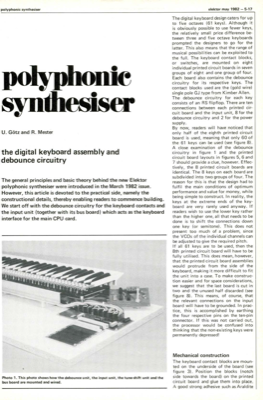 Polyphonic Synthesiser - The digital keyboard assembly and debounce circuitry