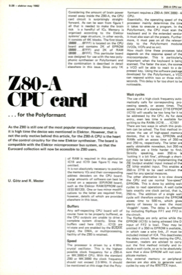 Z80-A CPU card - for the Polyformant