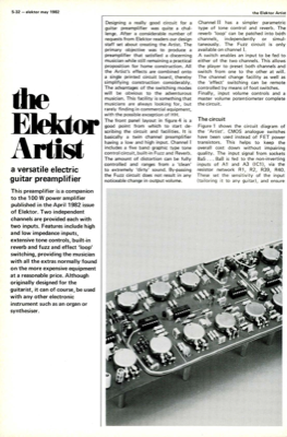 The Elektor Artist - a versatile electric guitar preamplifier
