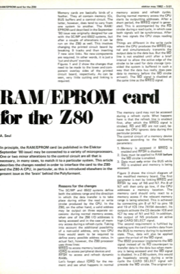 RAM/EPROM card for the Z80