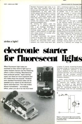 Electronic starter for fluorescent lights - strike a light!