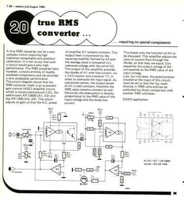 True RMS converter - requiring no special components