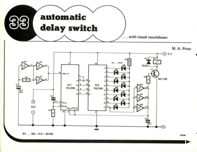 Automatic delay switch - with visual countdown