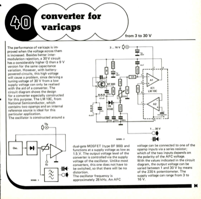 Converter for varicaps - from 3 to 30 V