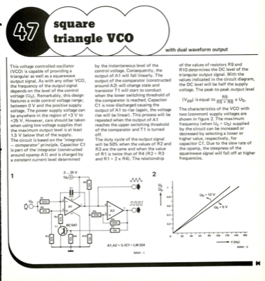 Square traingle VCO - with dual waveform output