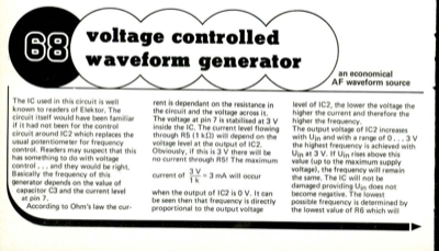 voltage controlled waveform generator - an economical AF waveform source