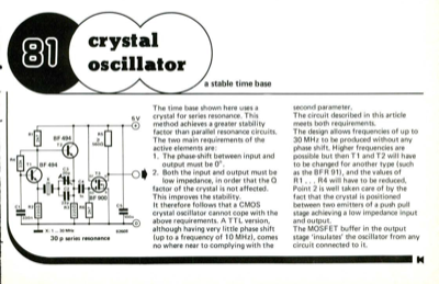 Crystal oscillator - a stable time base