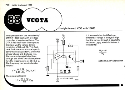 VCOTA - straightforward VCO with 13600