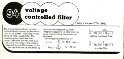 12 dB VCF - voltage controlled Butterworth low-pass filter