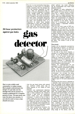 Gas detector - 24 hour protection against gas leaks