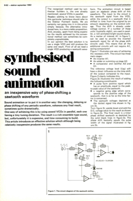Synthesised sound animation - an inexpensive way of phase-shifting a sawtooth waveform