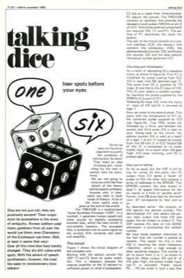 Talking dice - hear spots before your eyes