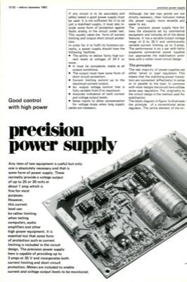 Precision power supply - Good control with high power
