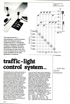 traffic-light control system - with the Junior Computer