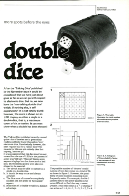 double dice - more spots before the eyes