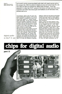 chips for digital audio part 2 - digital audio in the T.V. set