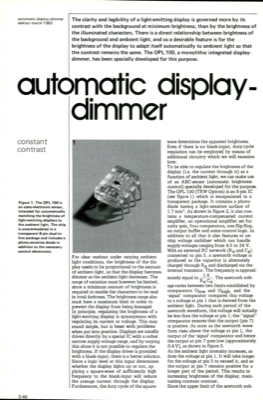 automatic display dimmer - constant contrast