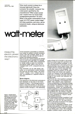 wattmeter - measuring electric power the electronic way!