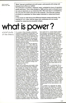 what is power? - a brief study of the theory