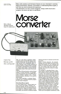 morse converter - copying Morse with the computer