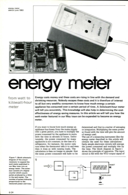 energy meter - from watt to kilowatt-hour meter