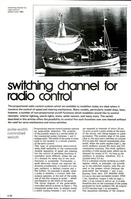 switching channel for radio control - pulse-width controlled switch