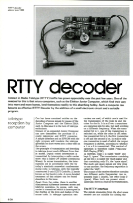 RTTY decoder - teletype reception by computer
