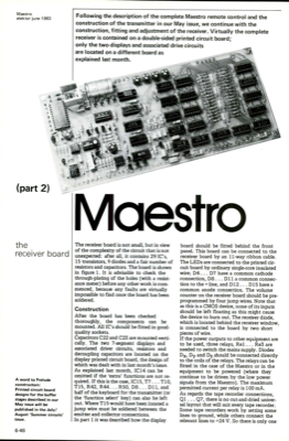 Maestro part 2 - the receiver board