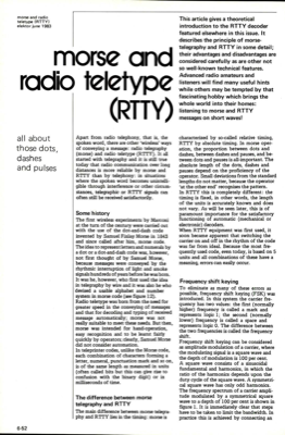 morse and radio teletype - all about those dots, dashes and pulses