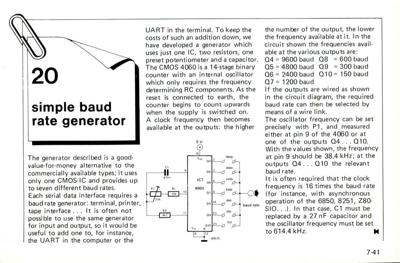 simple baud rate generator | Elektor