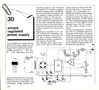 simple regulated power supply