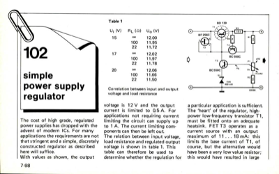 simple power supply regulator
