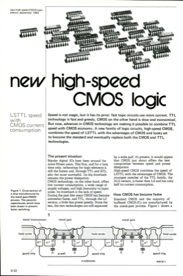 high speed CMOS - LSTTL speed with CMOS current consumption