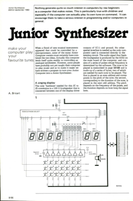 Junior synthesizer - make your computer play your favourite tunes