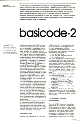 Basicode-2 - a code to make BASIC programmes exchangeable