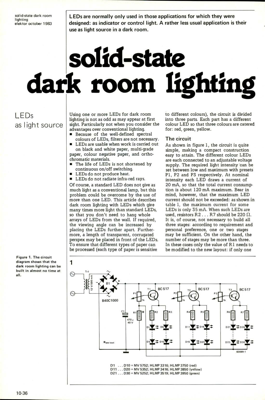 solid state darkroom lighting - LEDs as light source