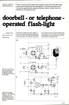 doorbell - or telephone - operated flash-light - deal for the hard of hearing